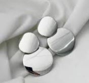 Brincos Prateados Redondos