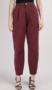 Calças Bordeaux XXS